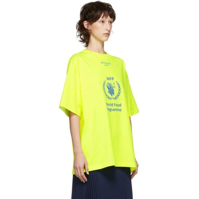 Shop Balenciaga Yellow World Food Programme T-shirt In 5677 Fluo/b