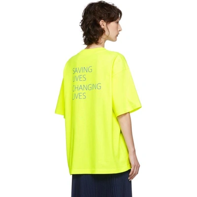 Shop Balenciaga Yellow World Food Programme T-shirt In 5677 Fluo/b