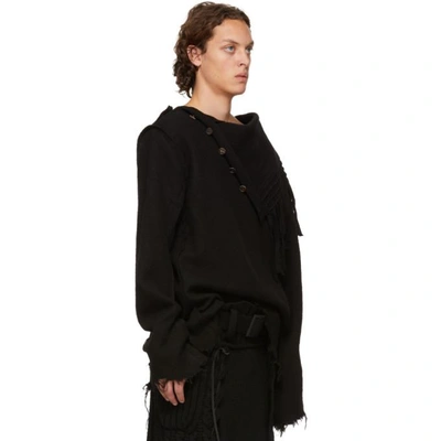 Shop Bed J.w. Ford Black Fringe Neck Sweater