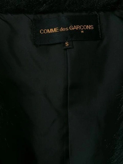 Pre-owned Comme Des Garçons Faux-fur Collar Cropped Jacket In Black