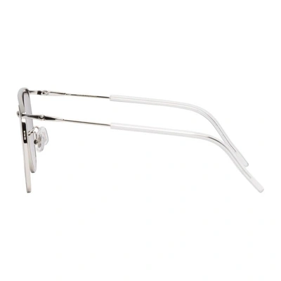 Shop Gentle Monster Silver Tick Tock Sunglasses In 02(1m) Silv
