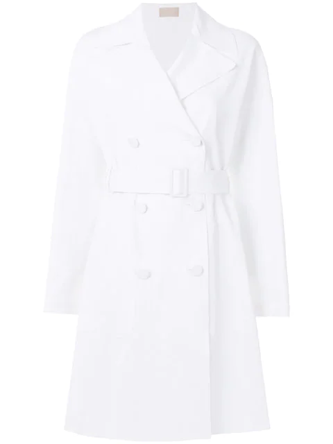 white midi coat