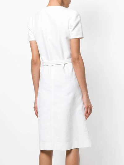 Shop Courrèges Vintage Double Breasted Belted Dress - White