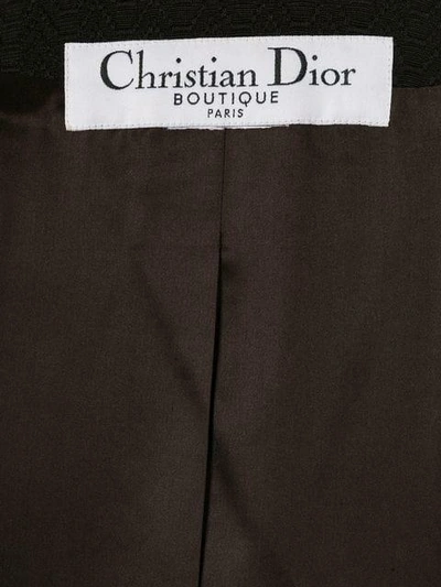 Shop Dior Christian  Vintage Asymmetric Lapels Jacket - Brown