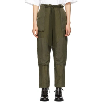 Shop Rag & Bone Rag And Bone Green Silk Henri Trousers In 963 Lightol