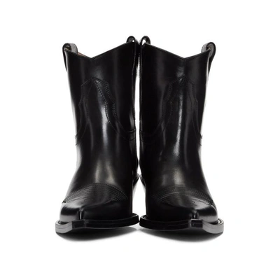 Shop Maison Margiela Black Cowboy Boots In T8013 Black