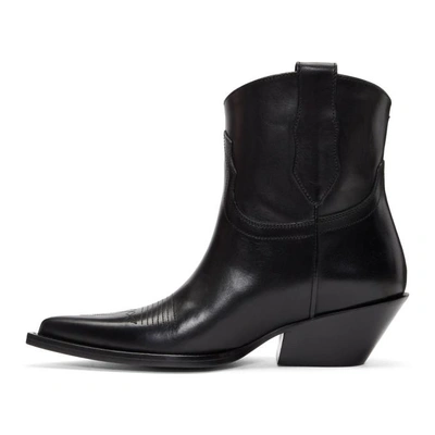 Shop Maison Margiela Black Cowboy Boots In T8013 Black