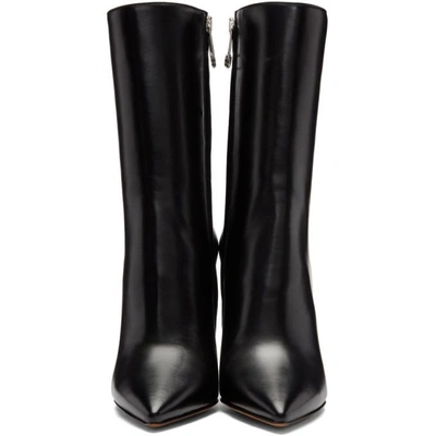 Shop Maison Margiela Black Side Zip Calf Boots In T8013 Black