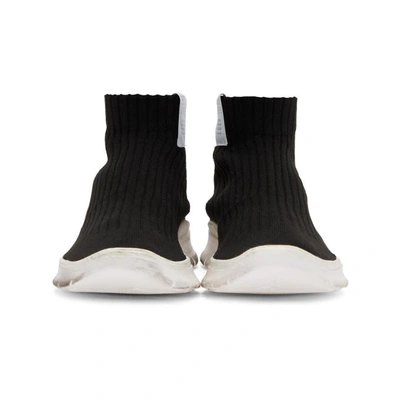 Shop Maison Margiela Black Sock Sneakers In T8013 Black