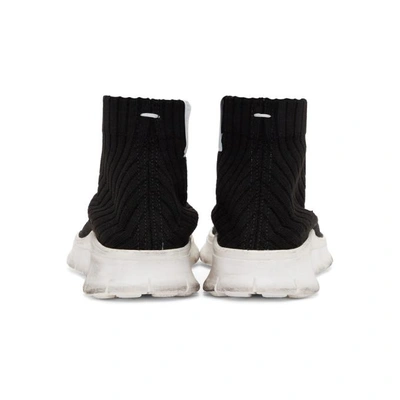 Shop Maison Margiela Black Sock Sneakers In T8013 Black