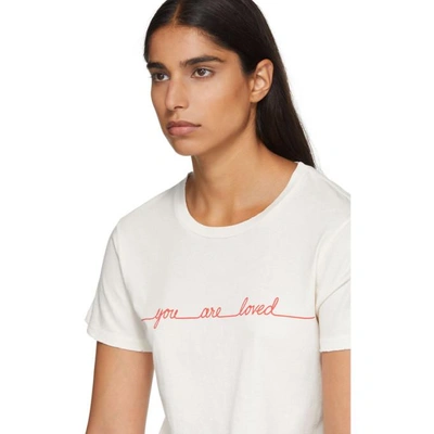 Shop Amo White You Are Loved T-shirt In 190 Offwhit