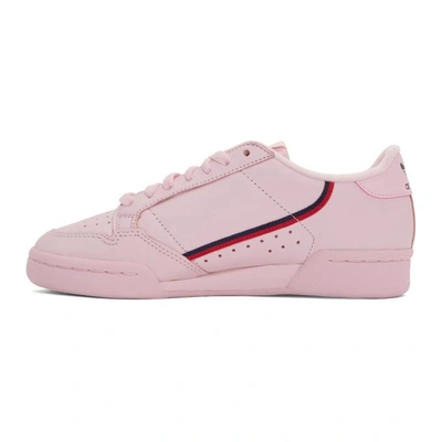 Shop Adidas Originals Pink Continental 80 Sneakers In Clear Pink