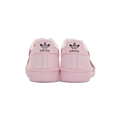 Shop Adidas Originals Pink Continental 80 Sneakers In Clear Pink