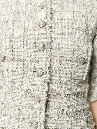 Pre-owned Chanel Vintage Shortsleeved Tweed Jacket - Neutrals