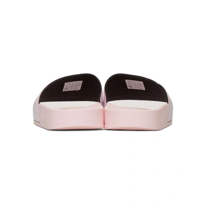 Shop Adidas Originals Pink Adilette Slides In Clear Pink