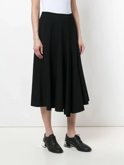 Pre-owned Yohji Yamamoto Vintage Asymmetric Midi Skirt In Black