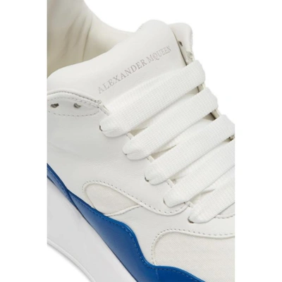 ALEXANDER MCQUEEN 白色 AND 蓝色大廓形跑步鞋