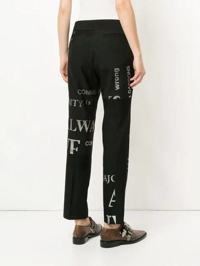 Pre-owned Comme Des Garçons Glitter Logo Pants In Black