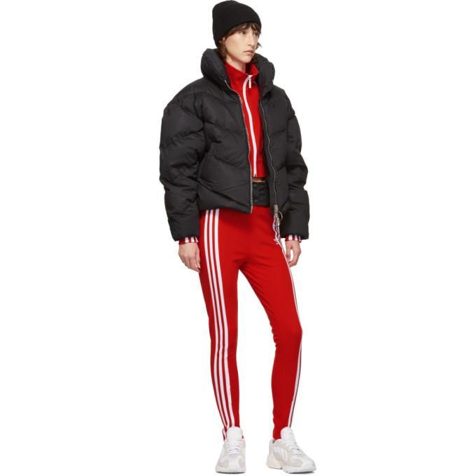 adidas cropped track jacket red