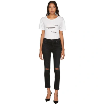 Shop Citizens Of Humanity Black Rocket Crop High-rise Skinny Jeans In Siren