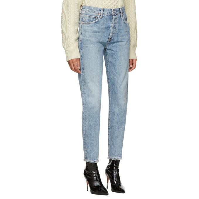 Citizens Of Humanity Blue Liya High Rise Classic Fit Jeans In Archive Modesens