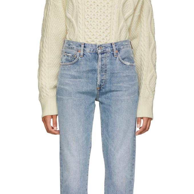 Citizens Of Humanity Blue Liya High Rise Classic Fit Jeans In Archive Modesens