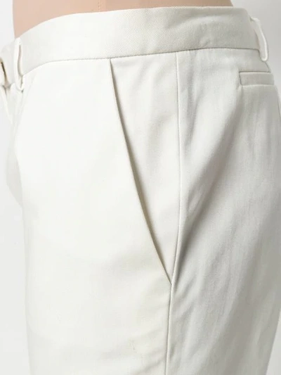Pre-owned Romeo Gigli Vintage Mid Rise Straight Trousers In White
