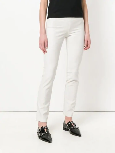 Pre-owned Romeo Gigli Vintage Cropped Slim Trousers In White
