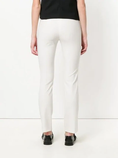 Pre-owned Romeo Gigli Vintage Cropped Slim Trousers In White