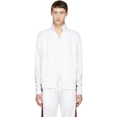 Shop Band Of Outsiders White Logo Track Jacket In 9000.asp.wh