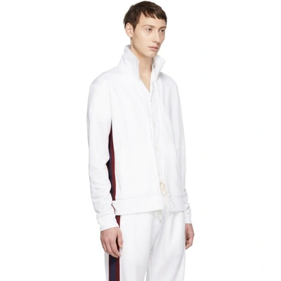 Shop Band Of Outsiders White Logo Track Jacket In 9000.asp.wh