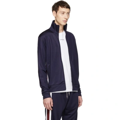 Shop Band Of Outsiders Navy Logo Track Jacket In 2502.navy