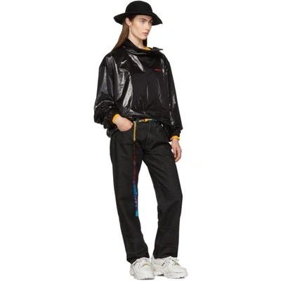 Shop Ambush Black Nylon Pullover Jacket