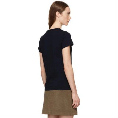 Shop Apc Navy U.s. Sheena T-shirt In Iak Drk Nav