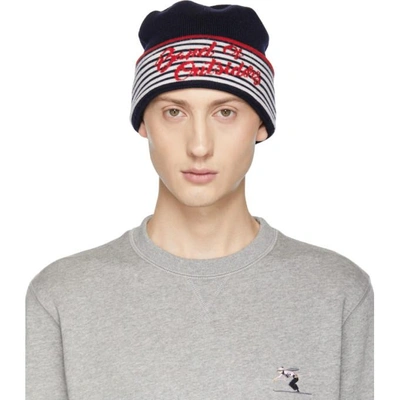 Shop Band Of Outsiders Navy Alpine Band Beanie In 2502.navy