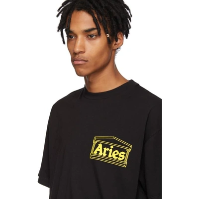 Shop Aries Black Logo Four Squares T-shirt