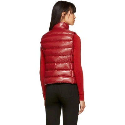 Shop Moncler Red Ghany Down Vest