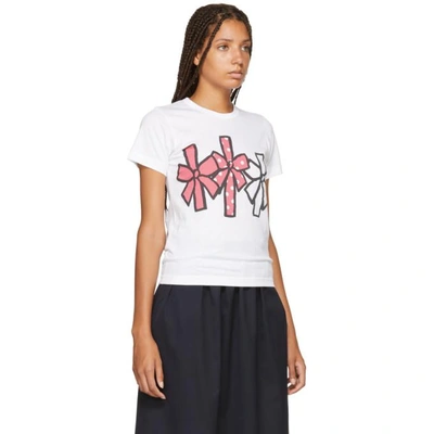 Shop Comme Des Garcons Girl White Three Flower T-shirt In 1 White