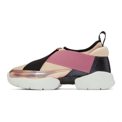 Shop Emilio Pucci Pink Elastic Band Slip-on Sneakers In A73 Pink