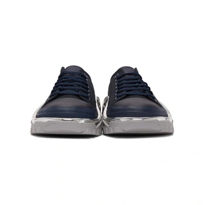 Shop Raf Simons Navy And Grey Adidas Originals Edition Rs Detroit Runner Sneakers In 04380 Nvy/g