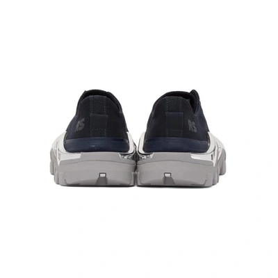 Shop Raf Simons Navy And Grey Adidas Originals Edition Rs Detroit Runner Sneakers In 04380 Nvy/g