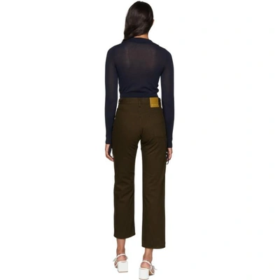 Shop Jacquemus Brown Le Jean Jeans