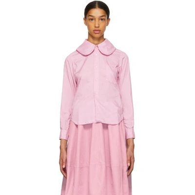 Shop Comme Des Garçons Comme Des Garçons Comme Des Garcons Comme Des Garcons Pink Round Collar Shirt In 2 Pink