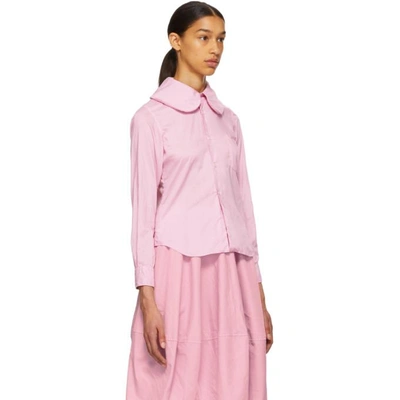 Shop Comme Des Garçons Comme Des Garçons Comme Des Garcons Comme Des Garcons Pink Round Collar Shirt In 2 Pink