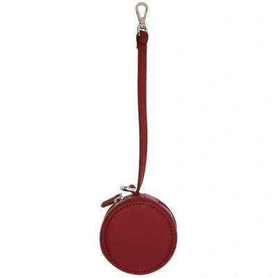 Shop Fendi Red Market Bag Charm Keychain In F1530 Red
