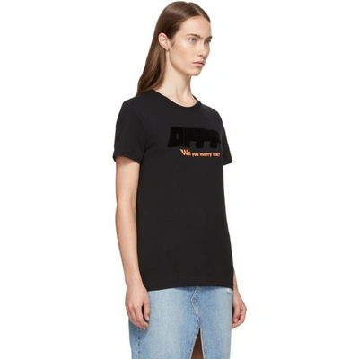 Shop Off-white Black Modern Obstacles T-shirt In Black/orang