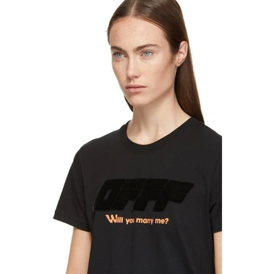 Shop Off-white Black Modern Obstacles T-shirt In Black/orang