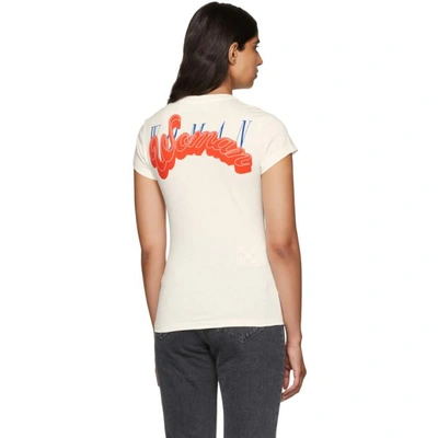Shop Off-white White Heart Not Troubled T-shirt In White/red