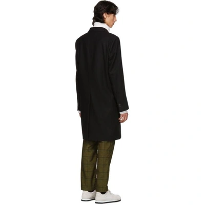 Shop Editions Mr Editions M.r Black Albert Double-breasted Coat