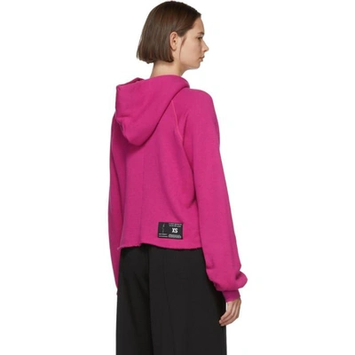 Shop Ben Taverniti Unravel Project Unravel Pink Cotton And Cashmere Hoodie In Fucshia
